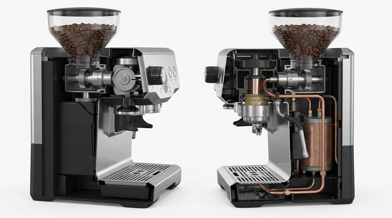Machine à café à grain : choisir le bon broyeur intégré