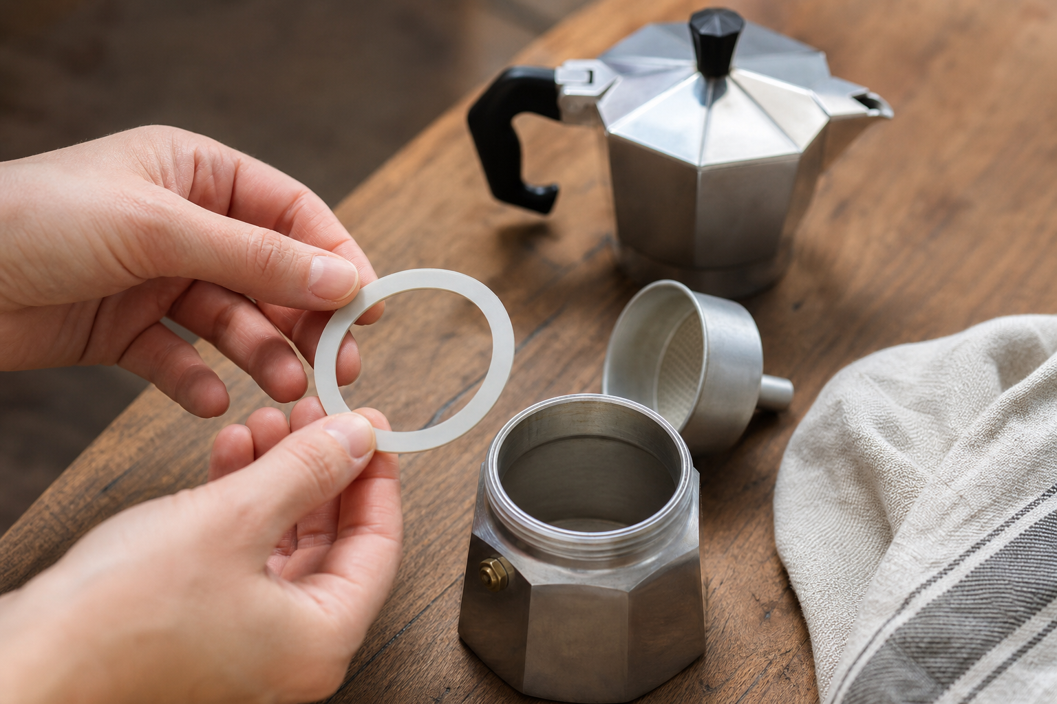 Joint pour cafetière italienne : changer et entretenir